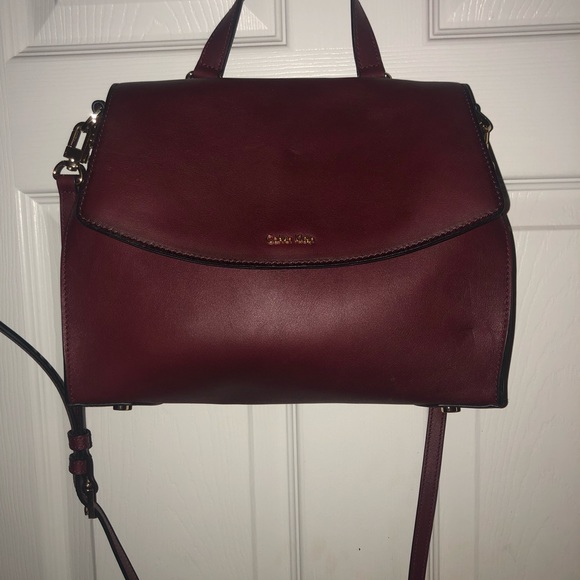 Deep red Calvin Klein top handle crossbody - Picture 2 of 6